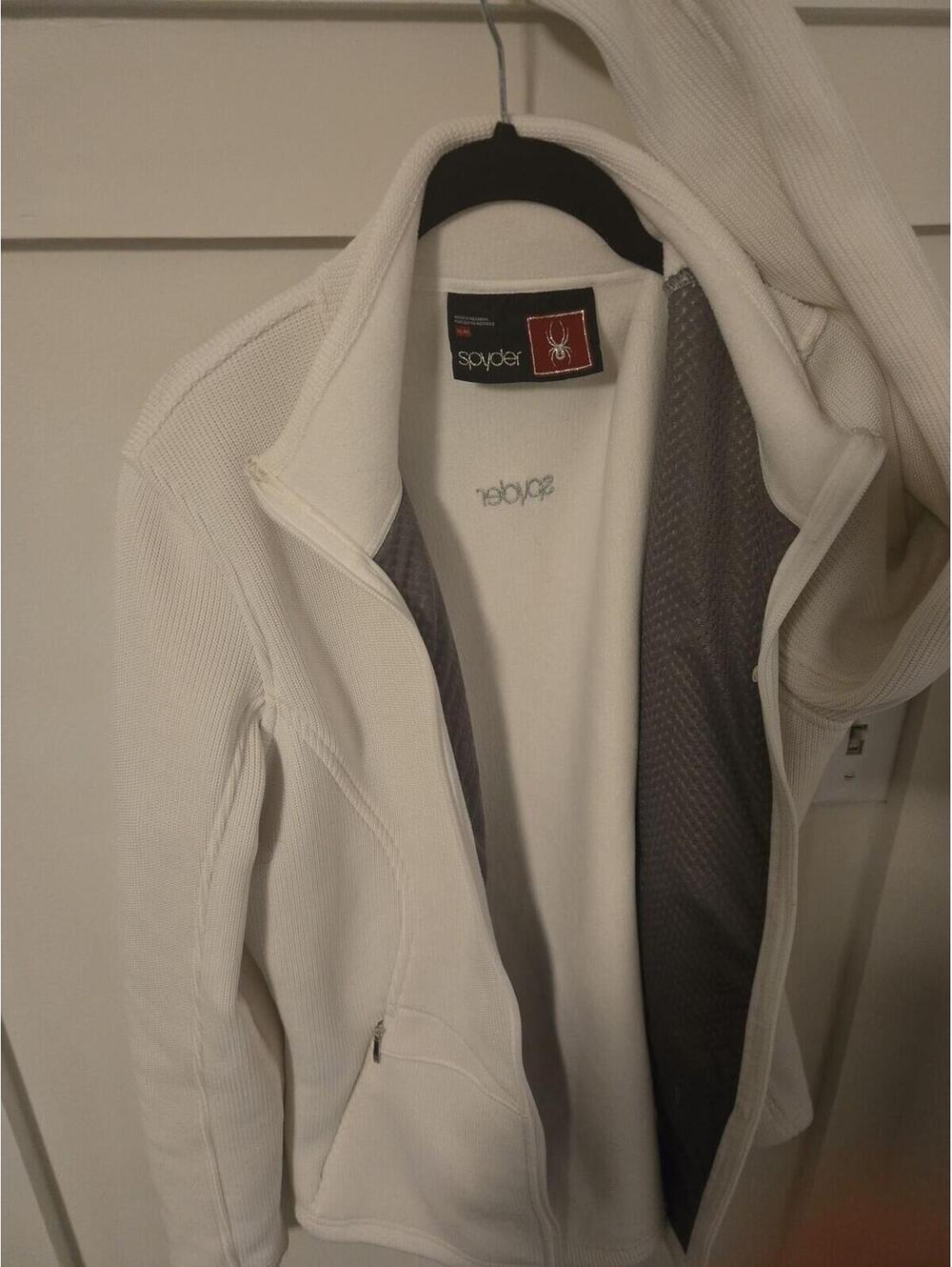 Spyder Women's Core Sweater Full-Zip Fleece Jacket White XL - Picture 5 of 5
